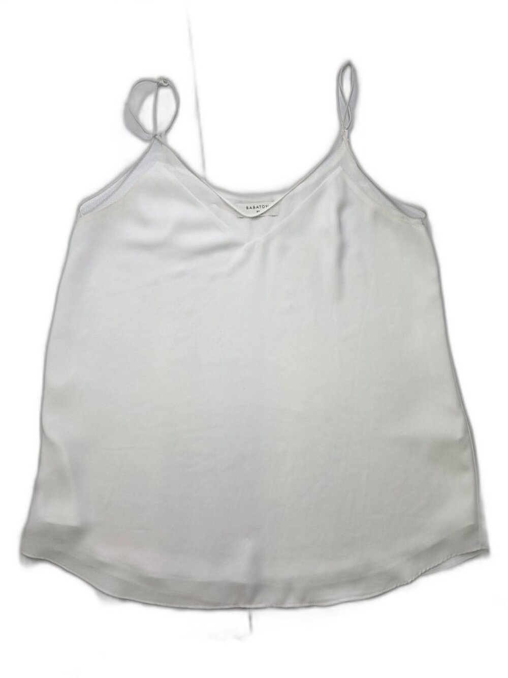 Babaton White Satin Strappy Camisole – Size XS